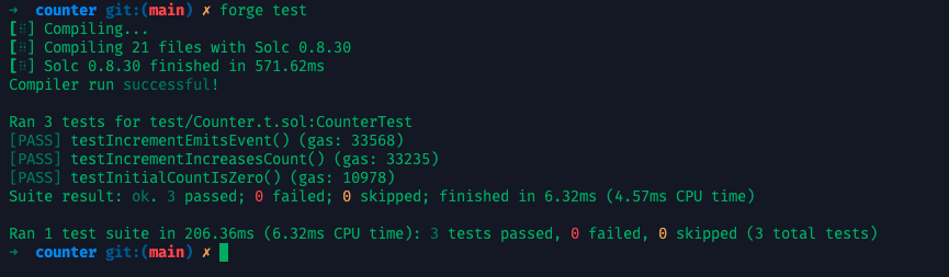 forge test